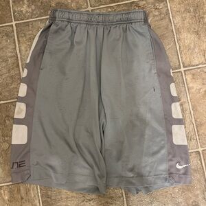 Nike Men’s Light Gray Athletic Mesh Shorts with Side Panels